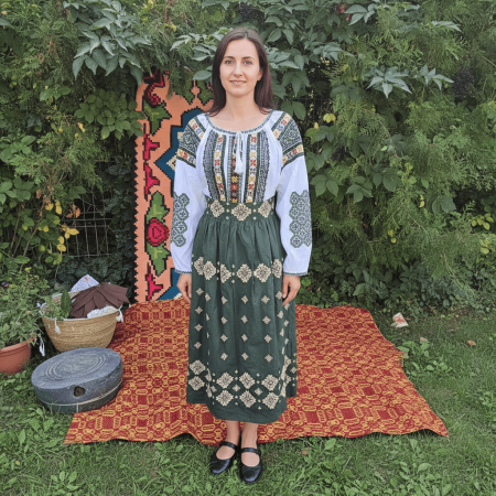 Costume populare - Set traditional format din ie , fusta 83