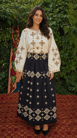 Costume populare - Set traditional format din ie , fusta 84