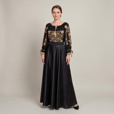 Costume populare - Set traditional format din ie, fusta si brau 133