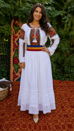 Costume populare - Set traditional format din ie , fusta si brau 75
