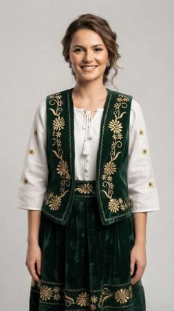 Costume populare - Set traditional format din ie , fusta si vesta 52