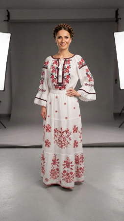 Costume populare - Set traditional format din ie si fusta 115