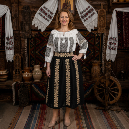 Costume populare - Set traditional format din ie si fusta 39