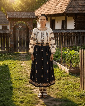 Жени - Елегантен комплект: Блуза и пола 48
