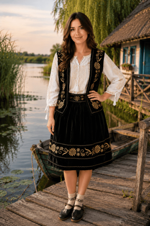Costume populare - Set traditional format din ie , fusta si vesta 52