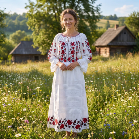 Costume populare - Set traditional format din ie si fusta 54