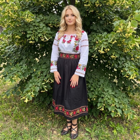 Costume populare - Set traditional format din ie si fusta 67