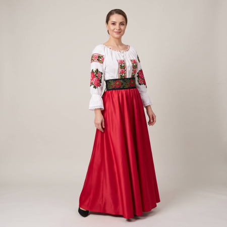 Pachete Traditionale - Set traditional format din ie traditionala, fusta saten si brau brodat 160