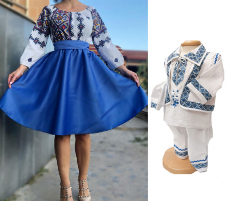 Set mama - fiu - Set traditional Mama - Fiu - albastru