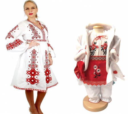 Комплект рокли за майка и дъщеря - Set Mama si Fiica – 75 / Rochie traditionala si costumas traditional