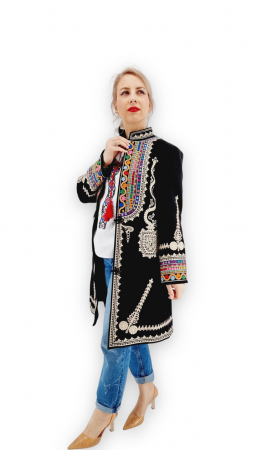 Suman Negru cu broderie Traditionala Denis [2]