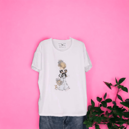 Tricouri - Tricou Dama cu Fetite Alb 13