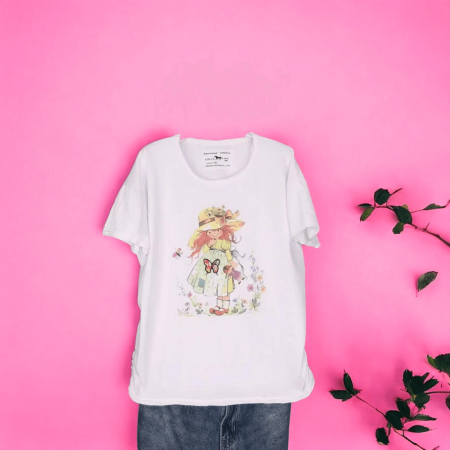 Tricouri - Tricou Dama cu Fetite Alb 17