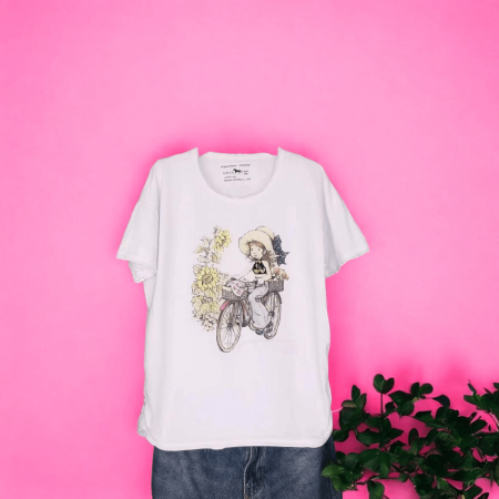 Tricouri - Tricou Dama cu Fetite Alb 7