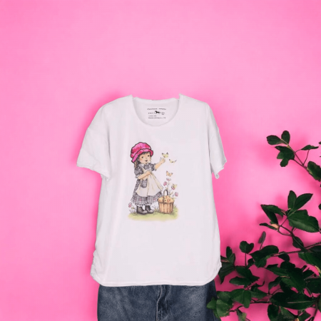 Tricouri - Tricou Dama cu Fetite Alb 10