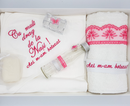 Комплекти за кръщене - Trusou Botez brodat - Roz 5