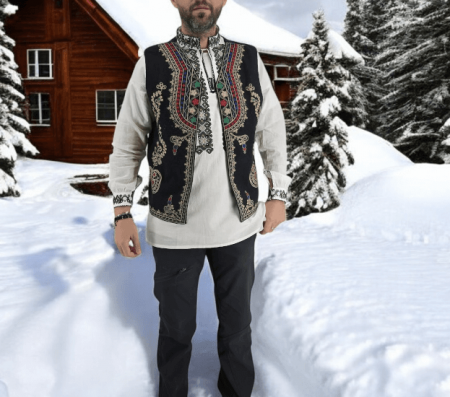 Veste - Vesta barbateasca brodata Lazar - Negru 18