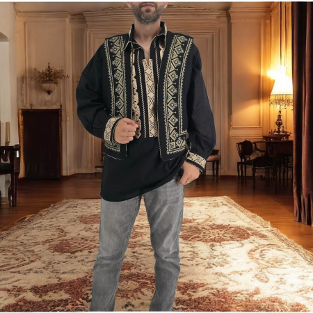 Veste - Vesta barbateasca brodata Lazar - Negru 19