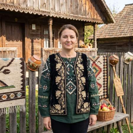 Femei - Vesta din stofa traditionala Carmen 12
