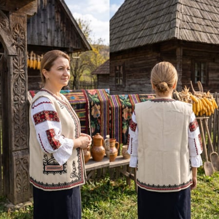 Veste - Vesta din stofa traditionala Lucia