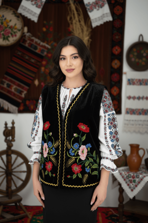 Дамски елеци - Традиционен платнен елек Кармен 10