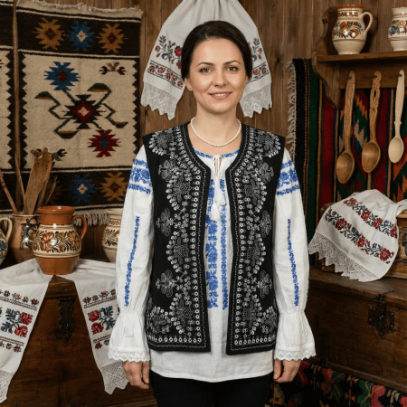 Дамски елеци - Традиционен платнен елек Кармен 10