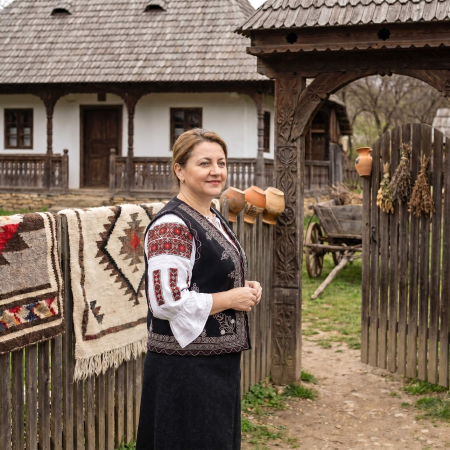 Vesta din stofa traditionala Dafina 2 [1]