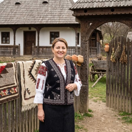 Veste - Vesta din stofa traditionala Dafina 2