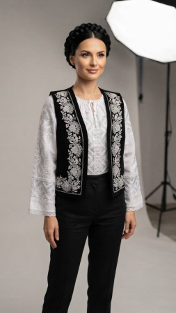 Veste - Vesta din stofa traditionala Liliana