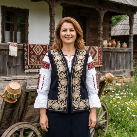 Veste - Vesta din stofa traditionala Liliana 2