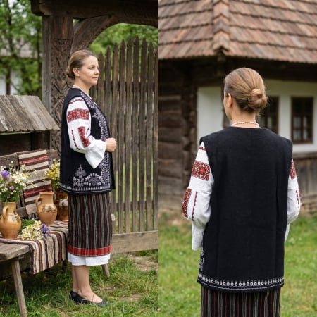 Veste - Vesta din stofa traditionala Ioana