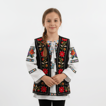 Veste - Vesta Traditionala copii negru 10