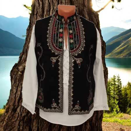 Жилетки за момчета - Vesta Traditionala copii negru 11