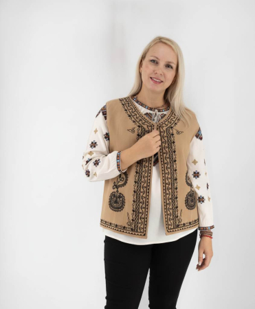Veste - Vesta traditionala Paula - Piele Intoarsa 3