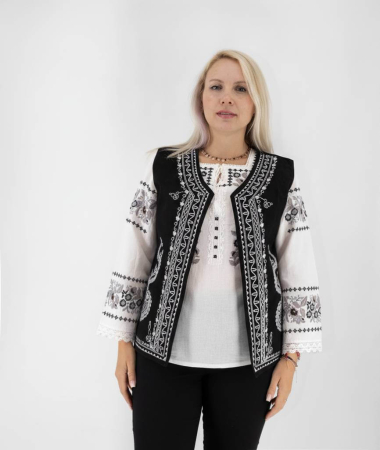 Veste - Vesta traditionala Paula - Piele Intoarsa 4