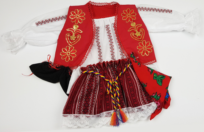 Costum Traditional Fetite 3-12 luni Aurica