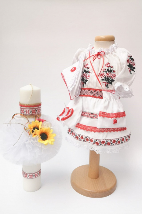 Set Botez Traditional - Marina 2 piese Botez Traditional: lumanare, costumas