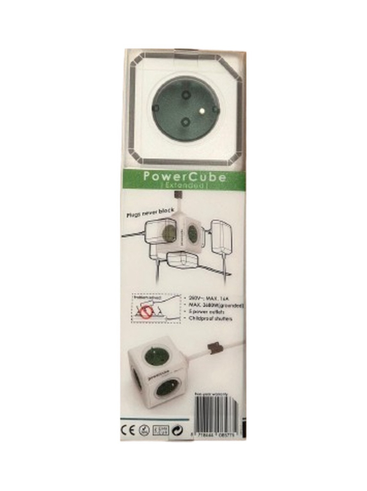 Prelungitor Powercube Extended 1300GN, 5 prize, alb/verde, 1.5m [7]