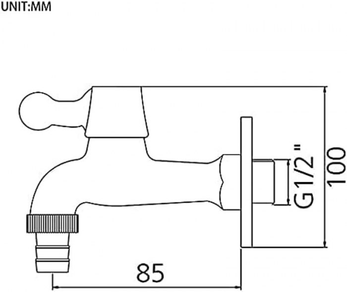 ROBINET GRADINA CROMAT IBERGRIF, 1/2, cuplare rapida [6]