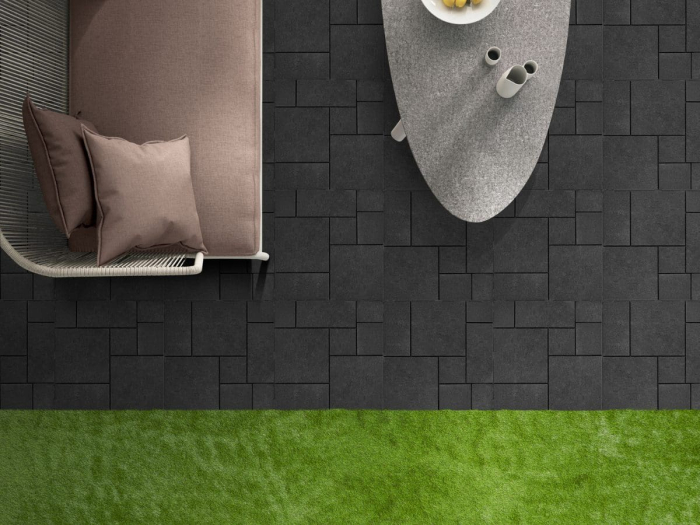 Set 6 dale terasa din compozit, model Mozaic 30cmx30cm, culoare antracit [3]