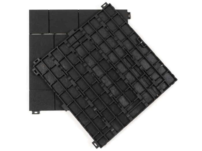 Set 6 dale terasa din compozit, model Mozaic 30cmx30cm, culoare antracit [6]