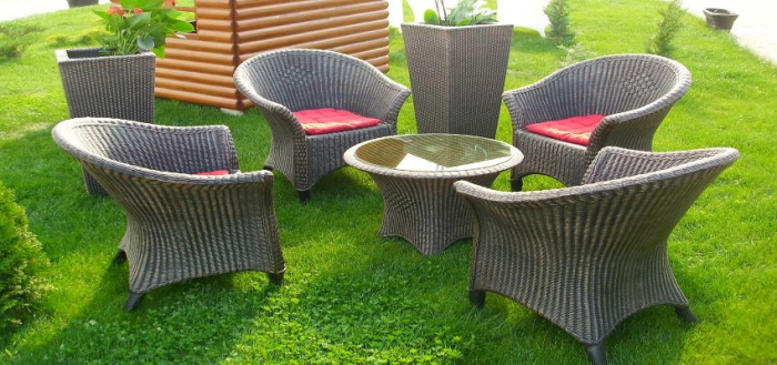 Set Rattan PE Masă RATTAN 680 cu 4 scaune, imitație ratan [2]