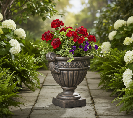 Ghiveci PE clasic, rotund, imitație piatră, model VAZA S, Ø370 x 400 (mm) [1]