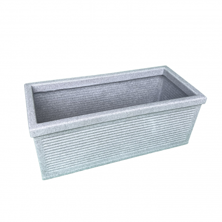 Ghivece moderne CUBO - Ghiveci PE modern, dreptunghiular, imitație ceramică, model  LINE XL