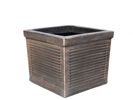 Ghivece moderne CUBO - Ghiveci PE modern, pătrat, imitație ceramică, model  LINE L