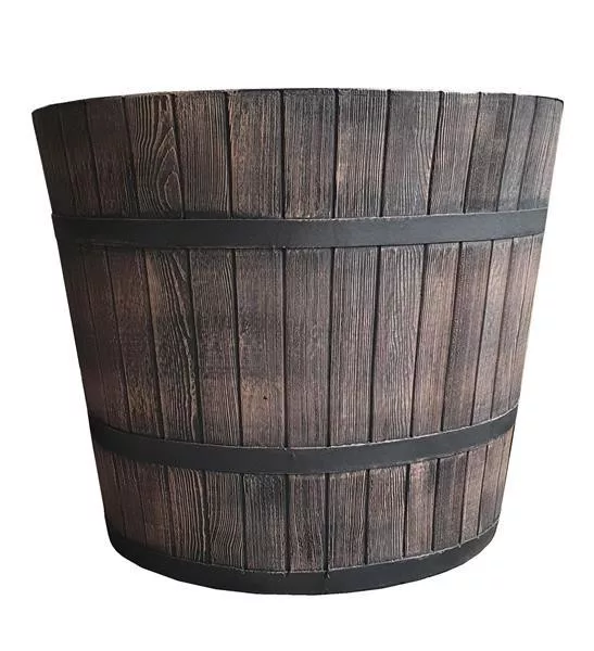 Ghivece rustice - Ghiveci PE rustic, rotund, imitație ciubăr, model POLKA XXXL, Ø90 cm
