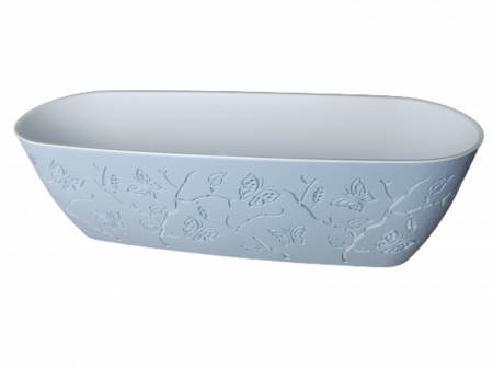 Ghivece 3D - Ghiveci modern Fluture 3D oval L