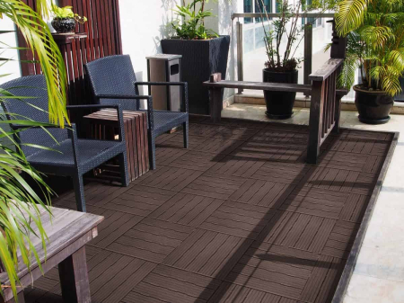 Set 6 dale terasa din compozit, model Cosmo, 30cmx30cm, culoare mocha [1]