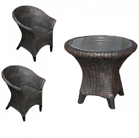 Set Rattan PE Masă RATTAN 680 cu 2 scaune, imitație ratan [1]