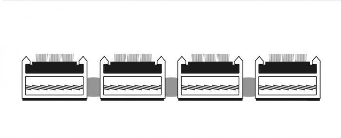 Stergator aluminiu de intrare 17 B mm Perie [4]
